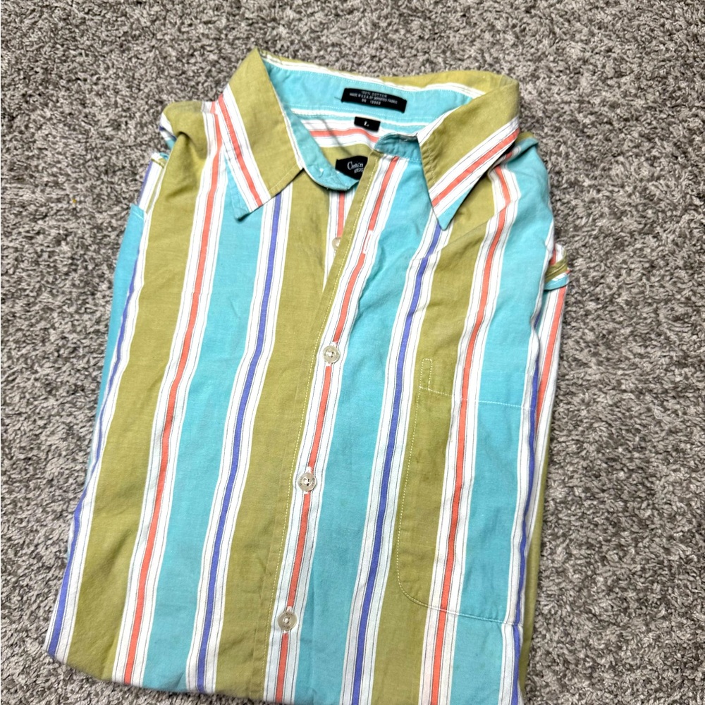 Christian Dior vintage men’s striped polo size large